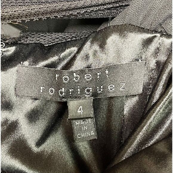 ROBERT RODRIGUEZ Black Formal Gown, Corset, Draping, Sz 4 - Picture 9 of 9